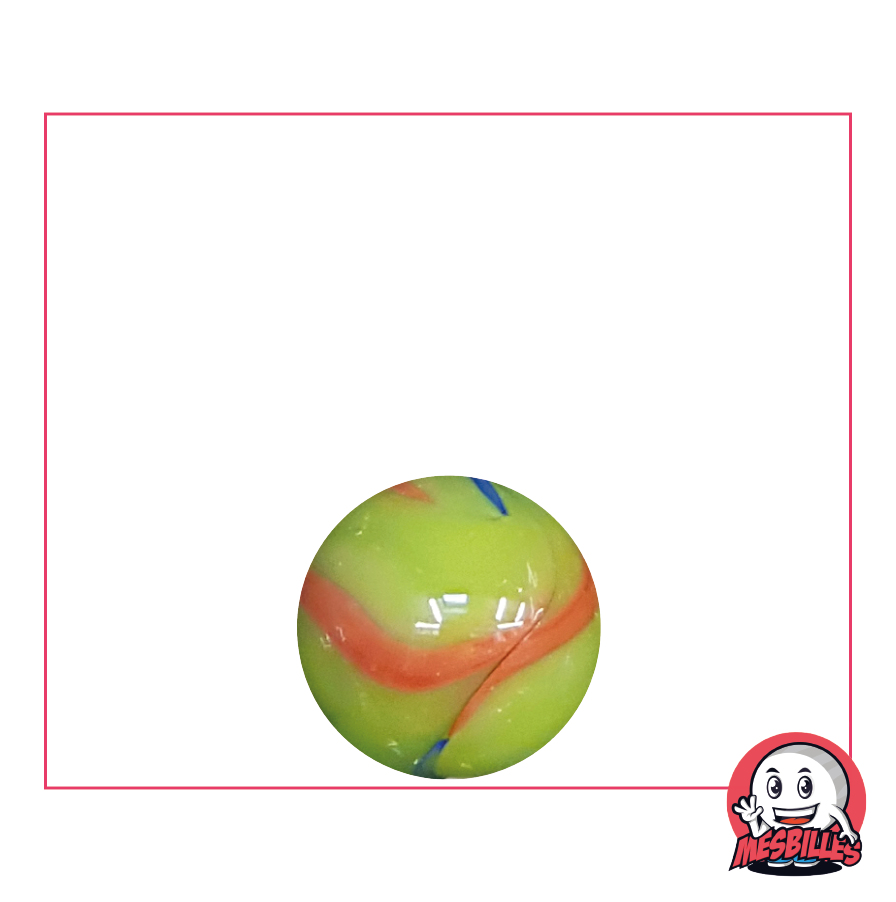 Murmeln Impressionistisch 14 mm Grün Rot Blau – MeineMurmeln