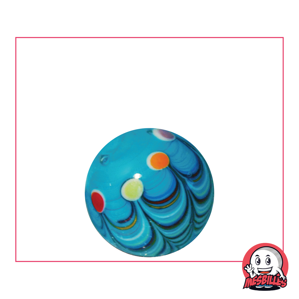 1 Murmeln Art Joker Blau 22 mm