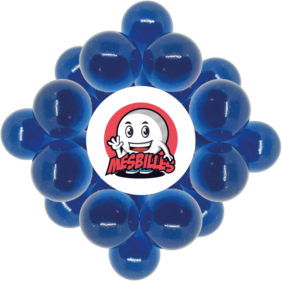 1 Murmeln Licht Blau 22 mm