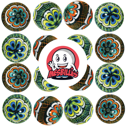 1 Murmeln Mandala Grün 22 mm