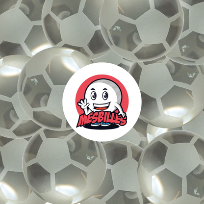 Murmeln Fußball aus böhmischem Kristall 50 mm von MeineMurmeln