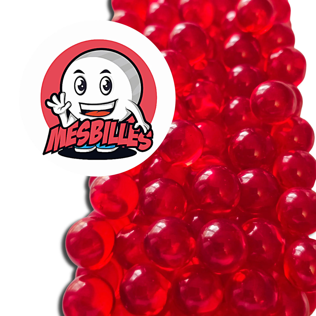1 Murmeln Licht Rot 12 mm