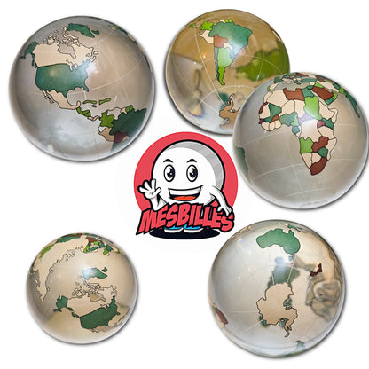 Avec ses continents dessinés à la main et ses teintes naturelles, la Bille Couleur Monde 40 mm fait le tour de la planète… sans empreinte carbone !