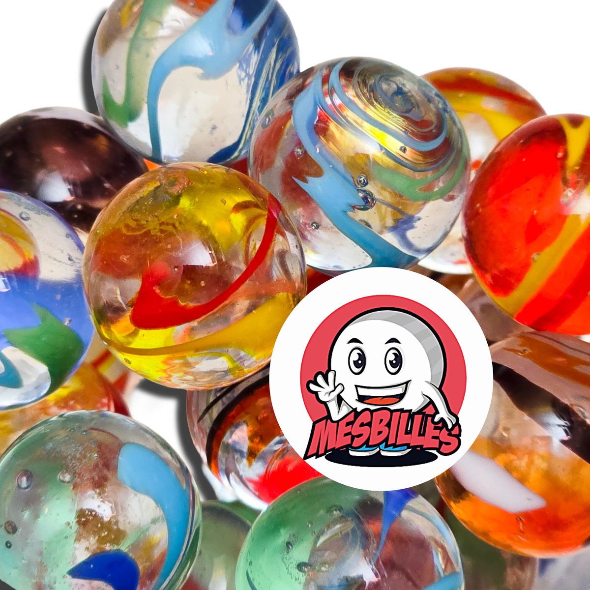 1 Murmel Art Flash Schwarz 25 mm