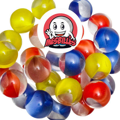 1 Murmel Art Feder Rosa 16 mm Böhmisches Glas