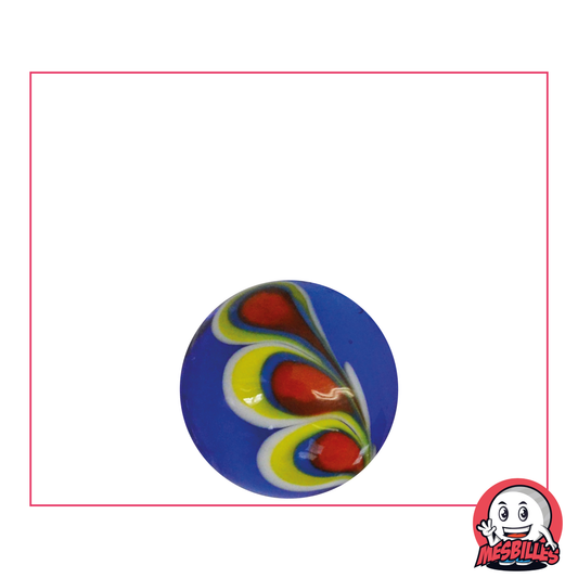 1 Murmeln Pfau Blau 16 mm