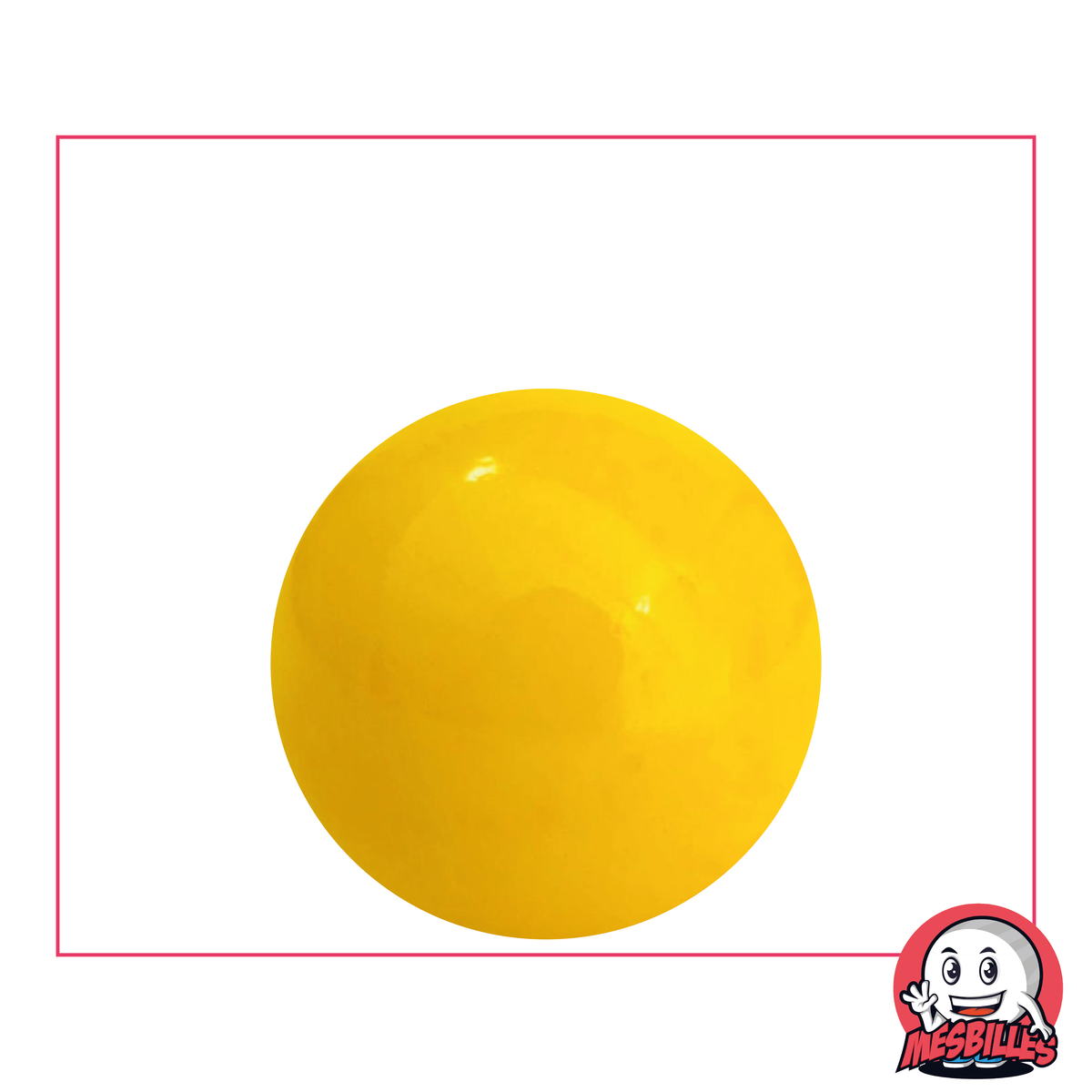 1 Gelbe Murmel Perle 25 mm