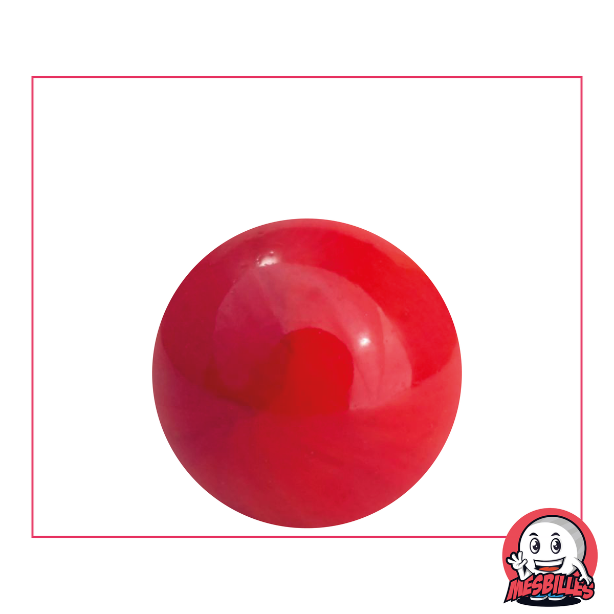 Bille ronde Perle Rouge