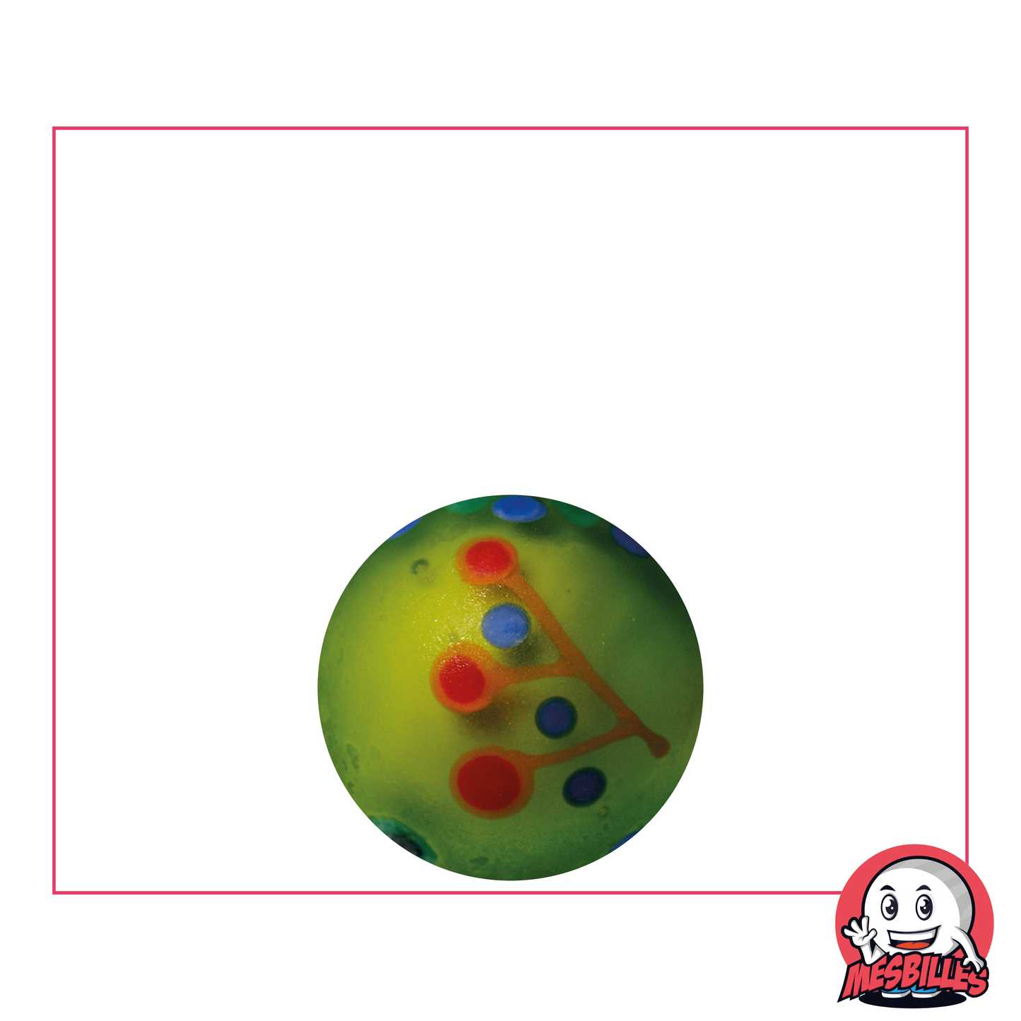 Grüne Pinata-Kunstmurmel, mattiert, geometrische Formen, zum Sammeln oder zum Gedenken an ein Ereignis