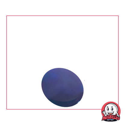 1 Flache Murmel 18 mm Loupe Blau-Nacht