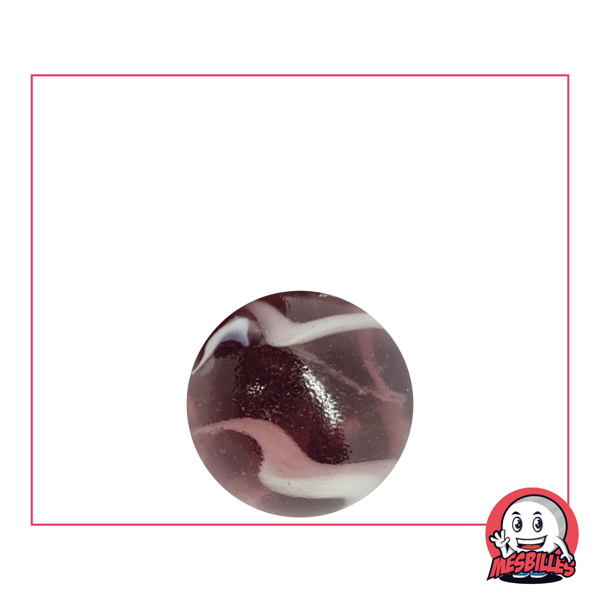 1 Murmeln Purpur 16 mm aus Glas in Rosa - Violette