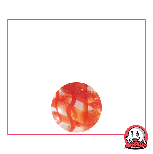 Murmeln ROT 14 mm, Murmeln aus transluzentem Glas mit farbigen Streifen – MeineMurmeln