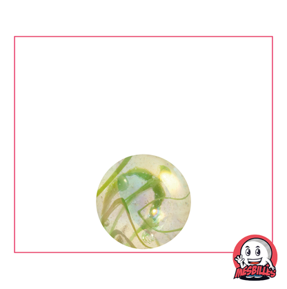 Murmeln GRÜN 14 mm, Murmeln aus transluzentem Glas mit farbigen Streifen – MeineMurmeln