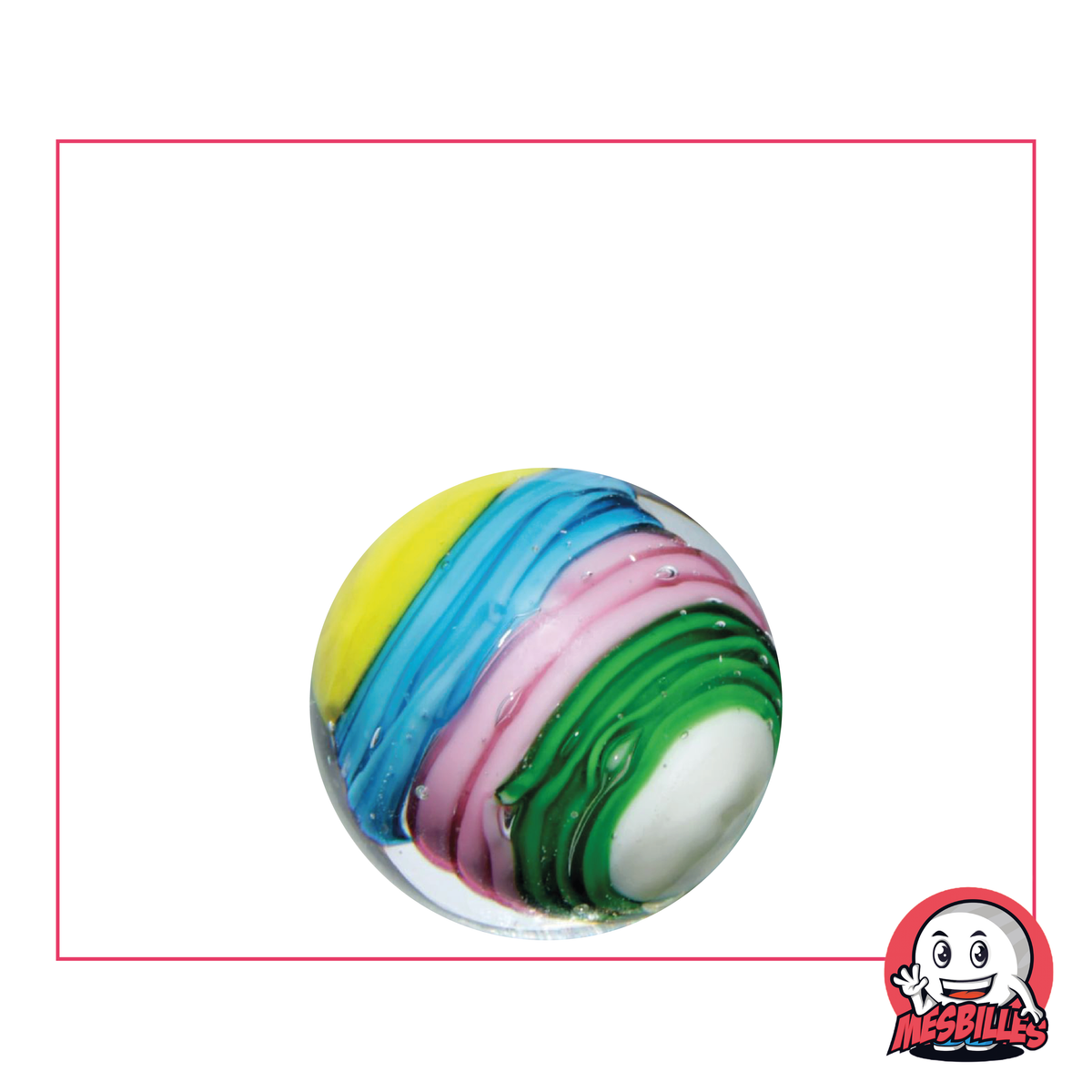 1 Murmeln Art Spiralo Hellblau 22 mm