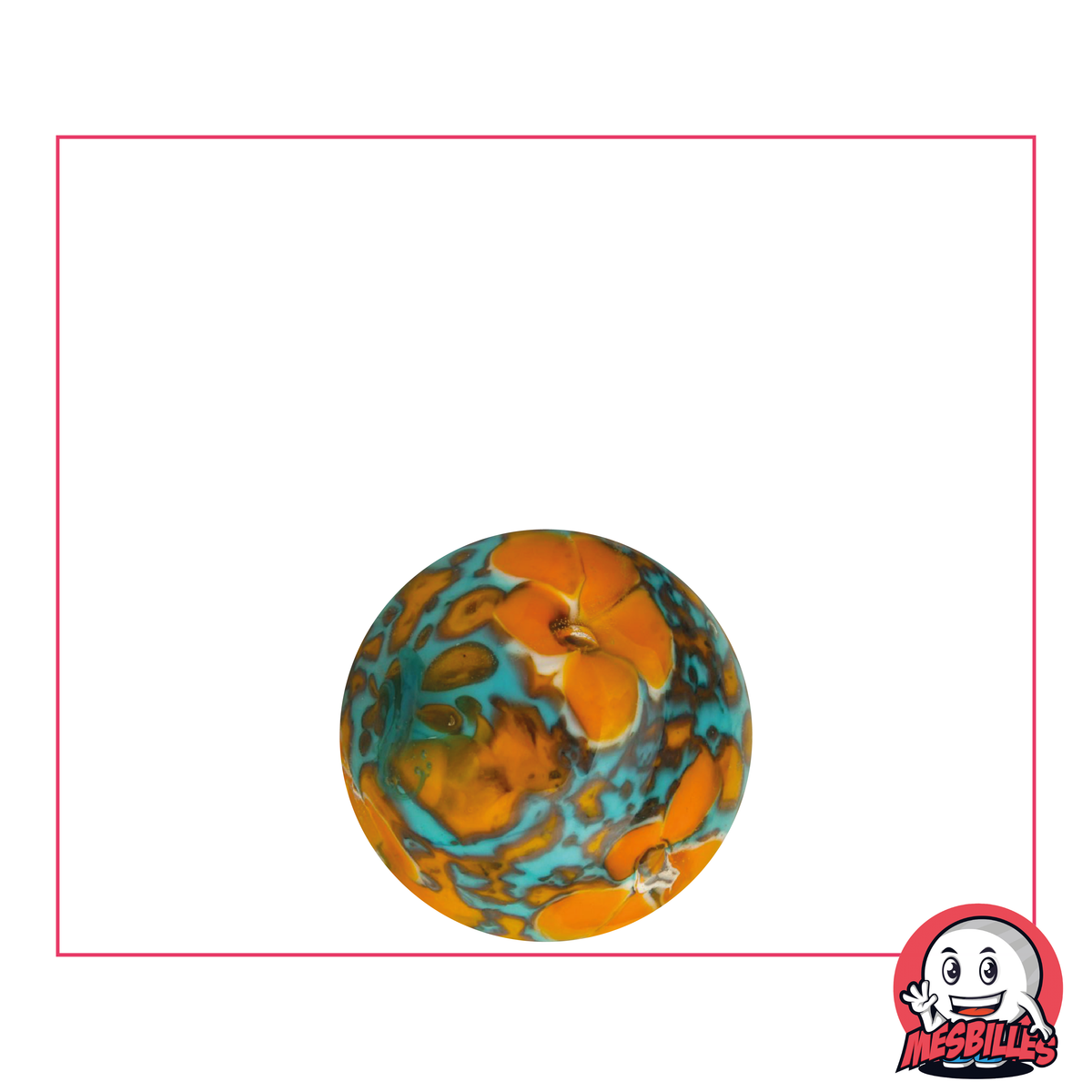 1 Murmeln Art Blumenteppich Orange 16 mm