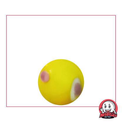 Kim'Play Galactika Gelbe Murmel aus opakem Glas, 16 mm – Das Gegenteil von Perfektion von MeineMurmeln