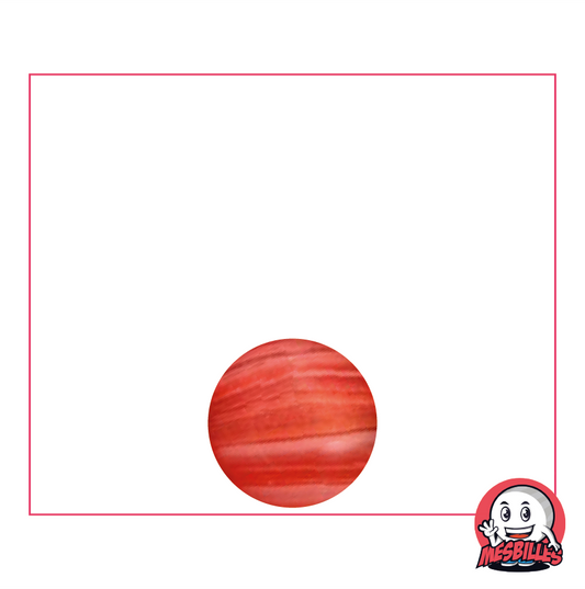 1 Murmeln Lollipop Rot Gestreift 10 mm