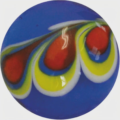 1 Murmeln Pfau Grün 22 mm