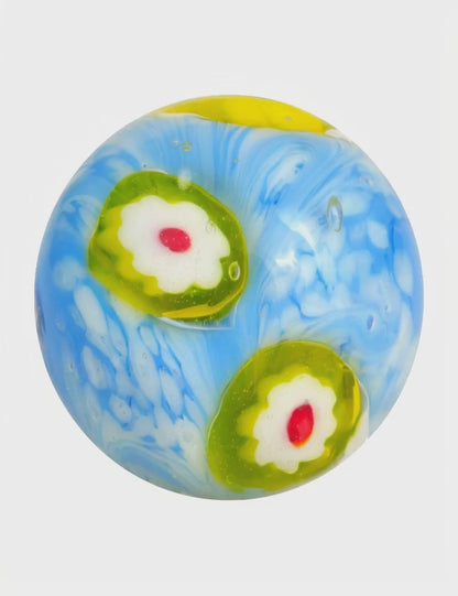 1 Murmel Kunst Wasserlilie 22 mm